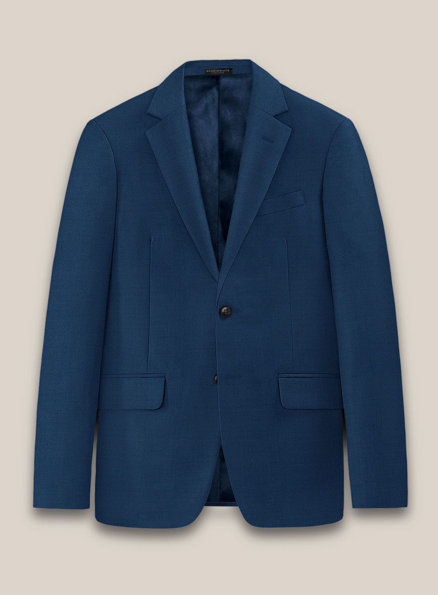 Scabal Prussian Blue Wool Jacket - StudioSuits