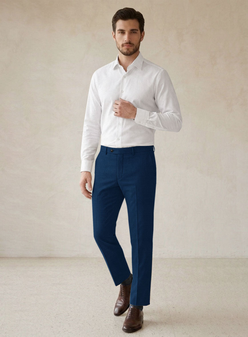 Scabal Prussian Blue Wool Suit - StudioSuits