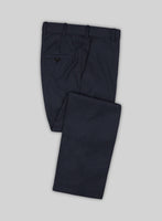 Scabal Qoiel Herringbone Blue Wool Pants - StudioSuits
