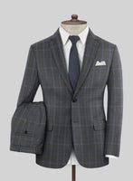 Scabal Quart Checks Gray Wool Suit - StudioSuits
