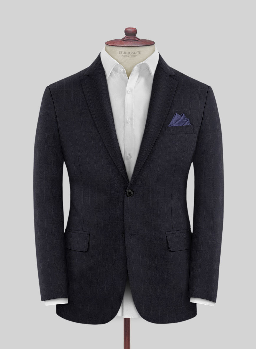 Scabal Quiro Checks Black Wool Jacket - StudioSuits
