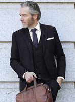 Scabal Quiro Checks Black Wool Suit - StudioSuits