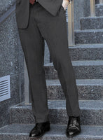 Scabal Rass Stripe Gray Wool Suit - StudioSuits