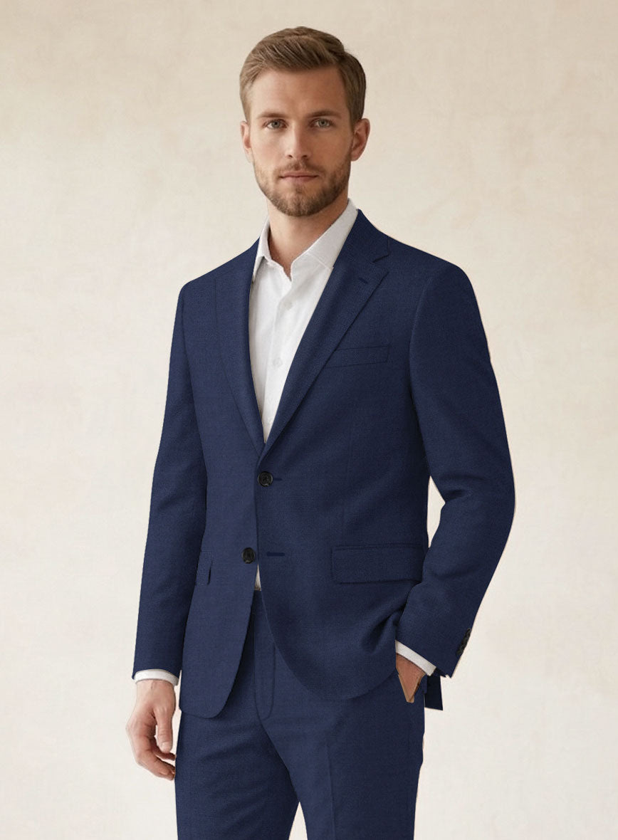 Scabal Regal Blue Wool Jacket - StudioSuits