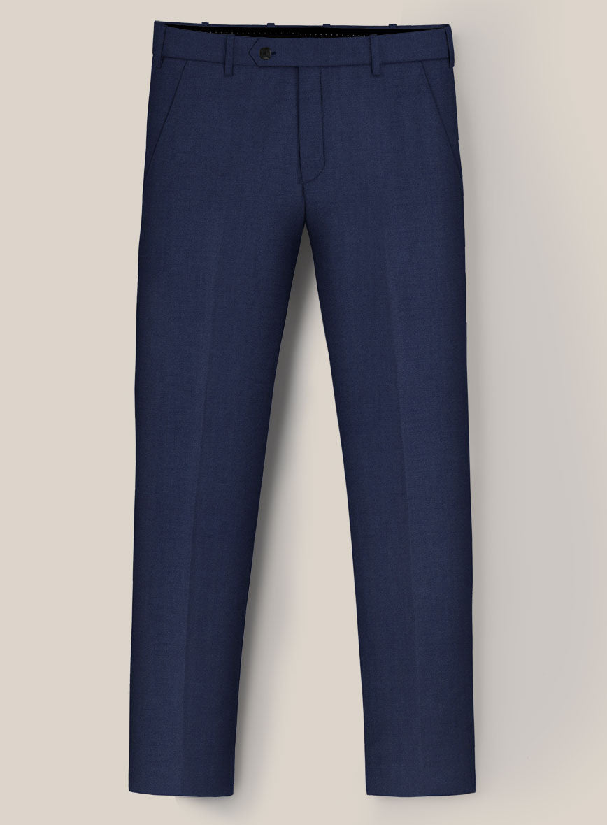Scabal Regal Blue Wool Pants - StudioSuits