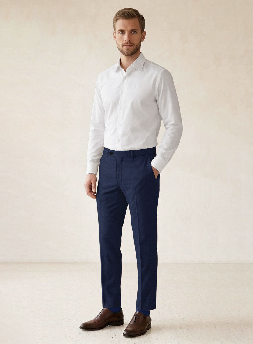 Scabal Regal Blue Wool Suit - StudioSuits