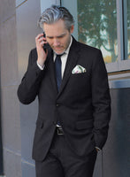 Scabal Rioli Stripe Blue Wool Suit - StudioSuits