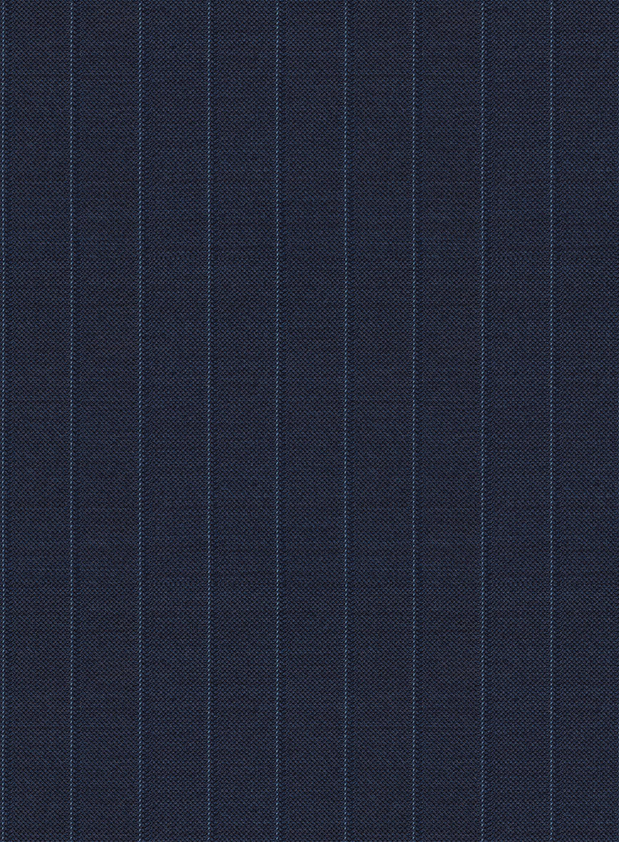 Scabal Rolan Stripe Blue Wool Suit - StudioSuits