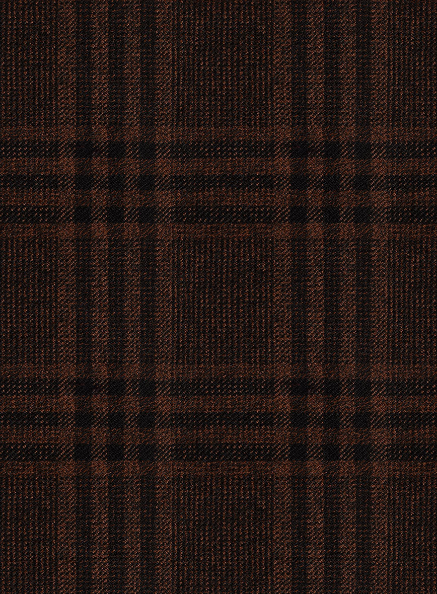 Scabal Rust Checks Wool Jacket - StudioSuits