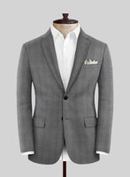 Scabal Sabo Checks Gray Wool Jacket - StudioSuits