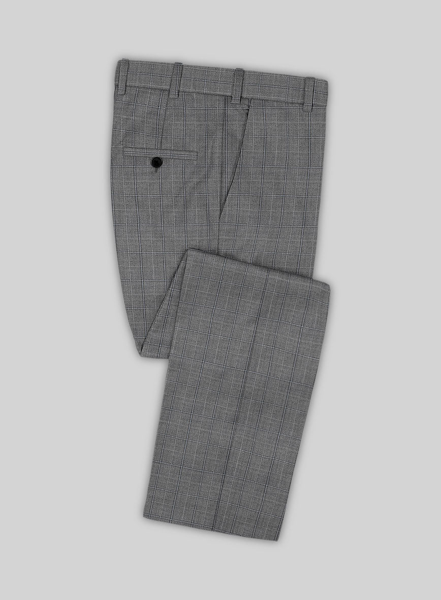 Scabal Sabo Checks Gray Wool Suit - StudioSuits