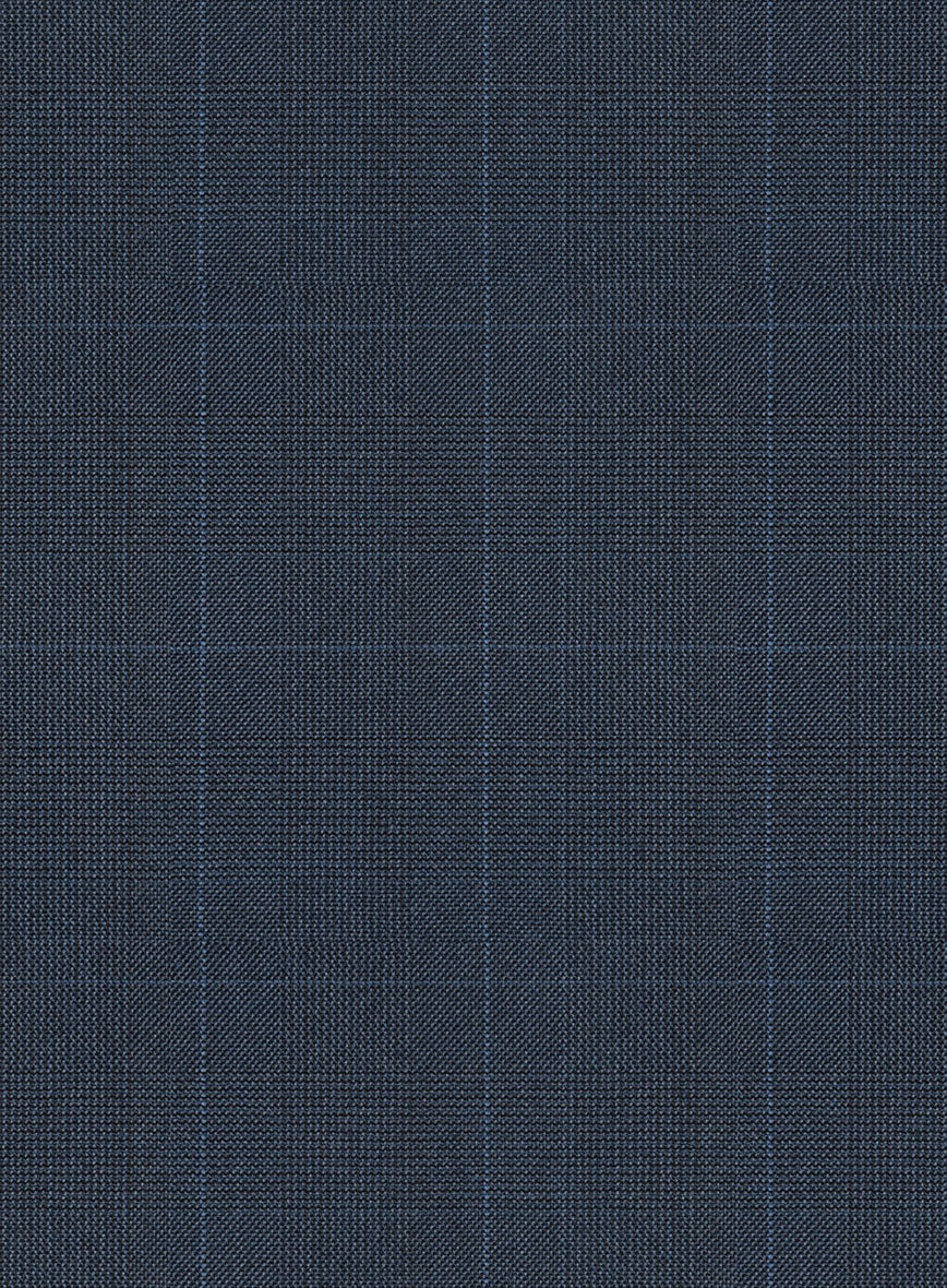 Scabal Sanco Checks Blue Wool Suit - StudioSuits