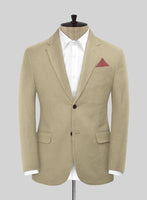 Scabal Sand Beige Cotton Stretch Suit - StudioSuits