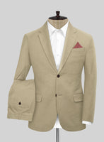 Scabal Sand Beige Cotton Stretch Suit - StudioSuits