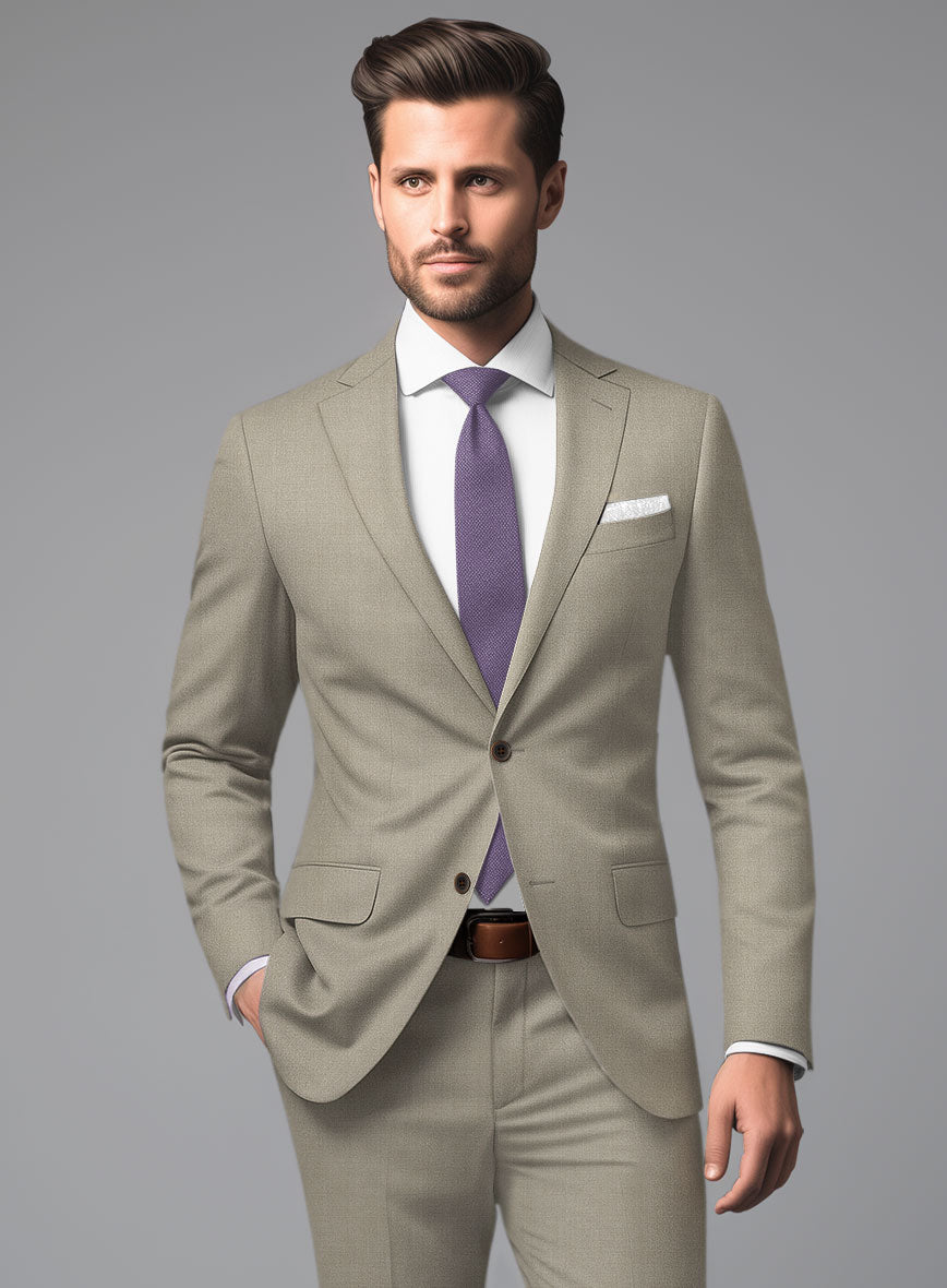 Scabal Sandune Beige Wool Suit - StudioSuits