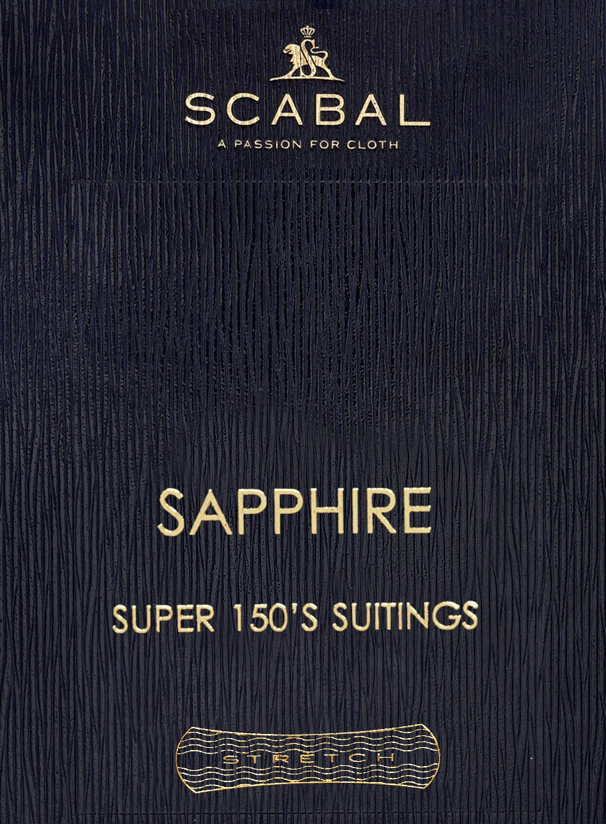 Scabal Sapphire Chalkstripe Gray Wool Suit - StudioSuits