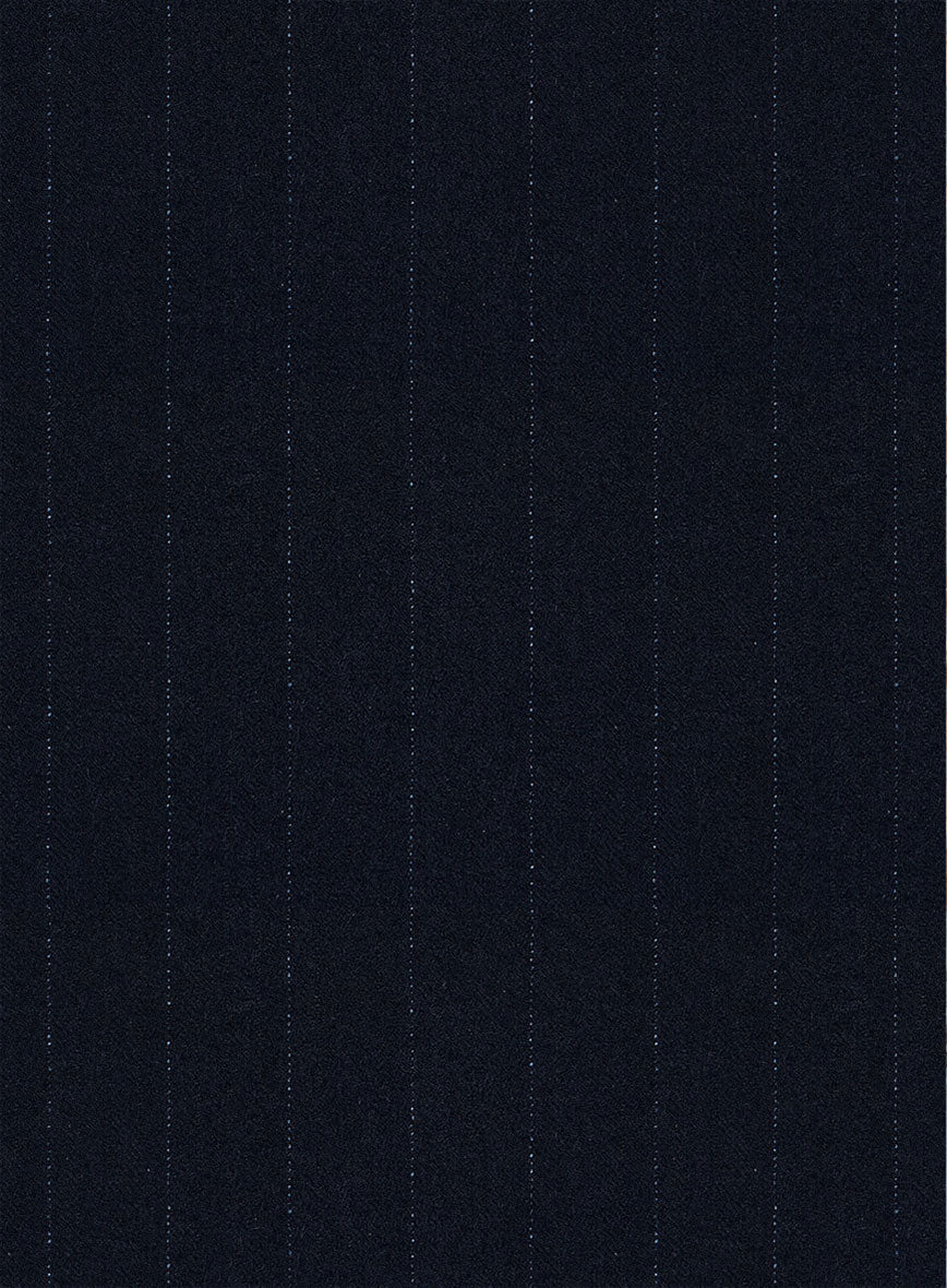 Scabal Sapphire Beaded Stripe Blue Wool Suit - StudioSuits