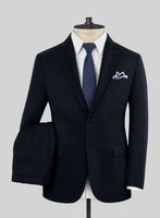 Scabal Sapphire Beaded Stripe Blue Wool Suit - StudioSuits
