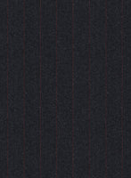 Scabal Sapphire Beaded Stripe Charcoal Wool Jacket - StudioSuits
