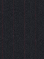 Scabal Sapphire Beaded Stripe Charcoal Wool Jacket - StudioSuits
