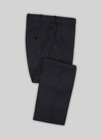 Scabal Sapphire Beaded Stripe Charcoal Wool Pants - StudioSuits
