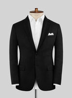 Scabal Sapphire Black Wool Suit - StudioSuits