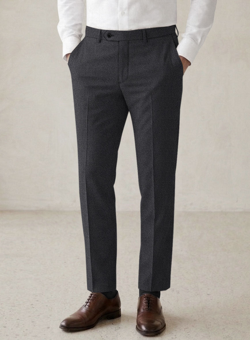 Scabal Sapphire Celmar Gray Wool Pants - StudioSuits
