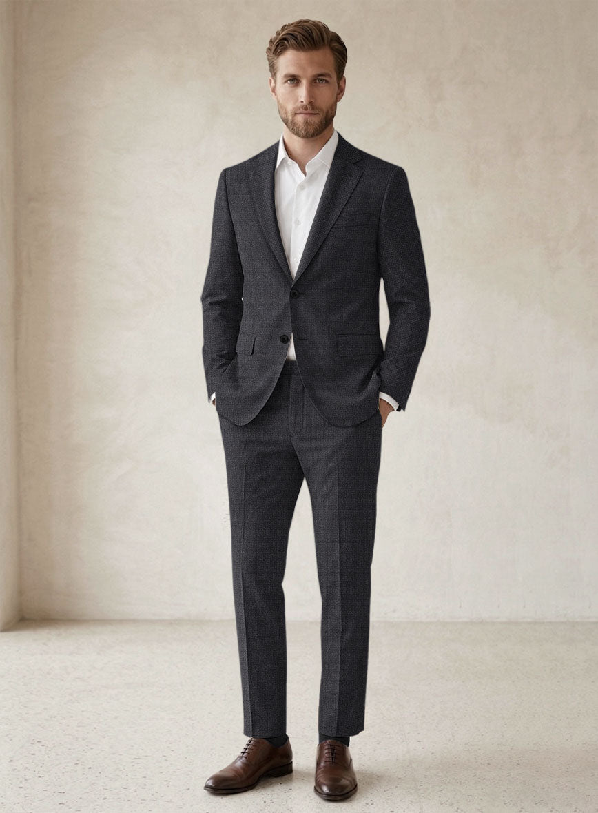 Scabal Sapphire Celmar Gray Wool Suit - StudioSuits