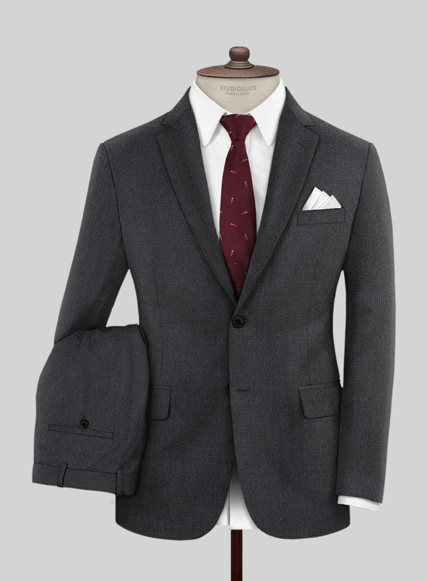 Scabal Sapphire Celmar Gray Wool Suit - StudioSuits