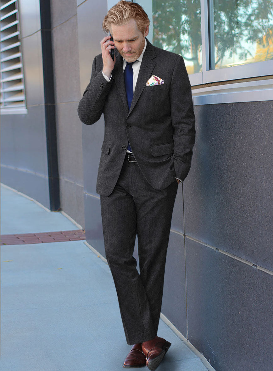 Scabal Sapphire Celmar Gray Wool Suit - StudioSuits