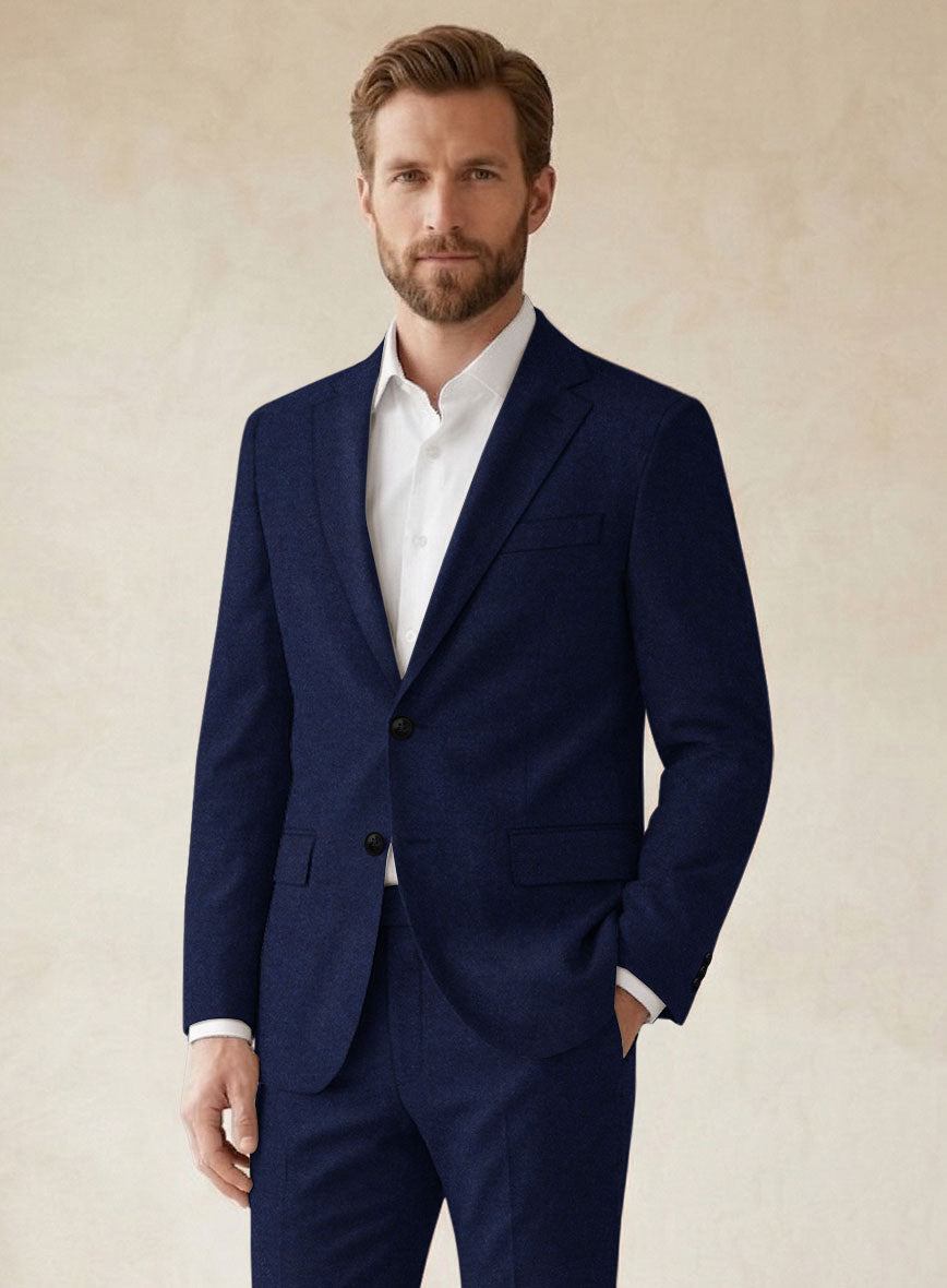 Scabal Sapphire Cobalt Blue Wool Suit - StudioSuits