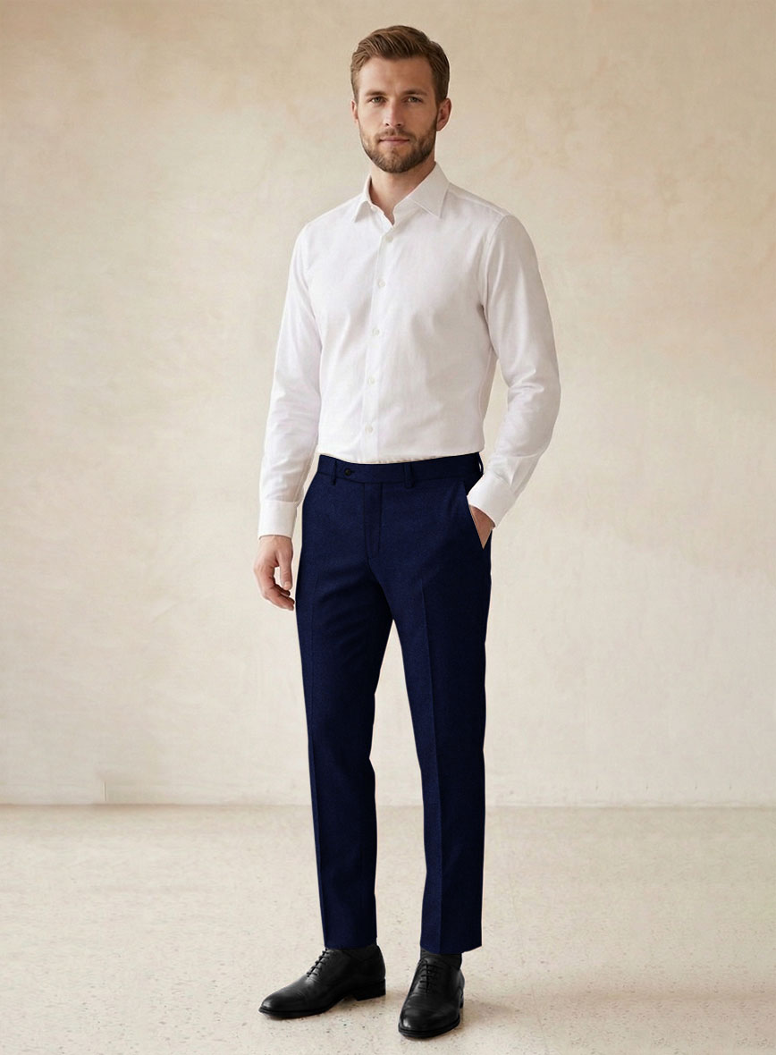 Scabal Sapphire Cobalt Blue Wool Suit - StudioSuits