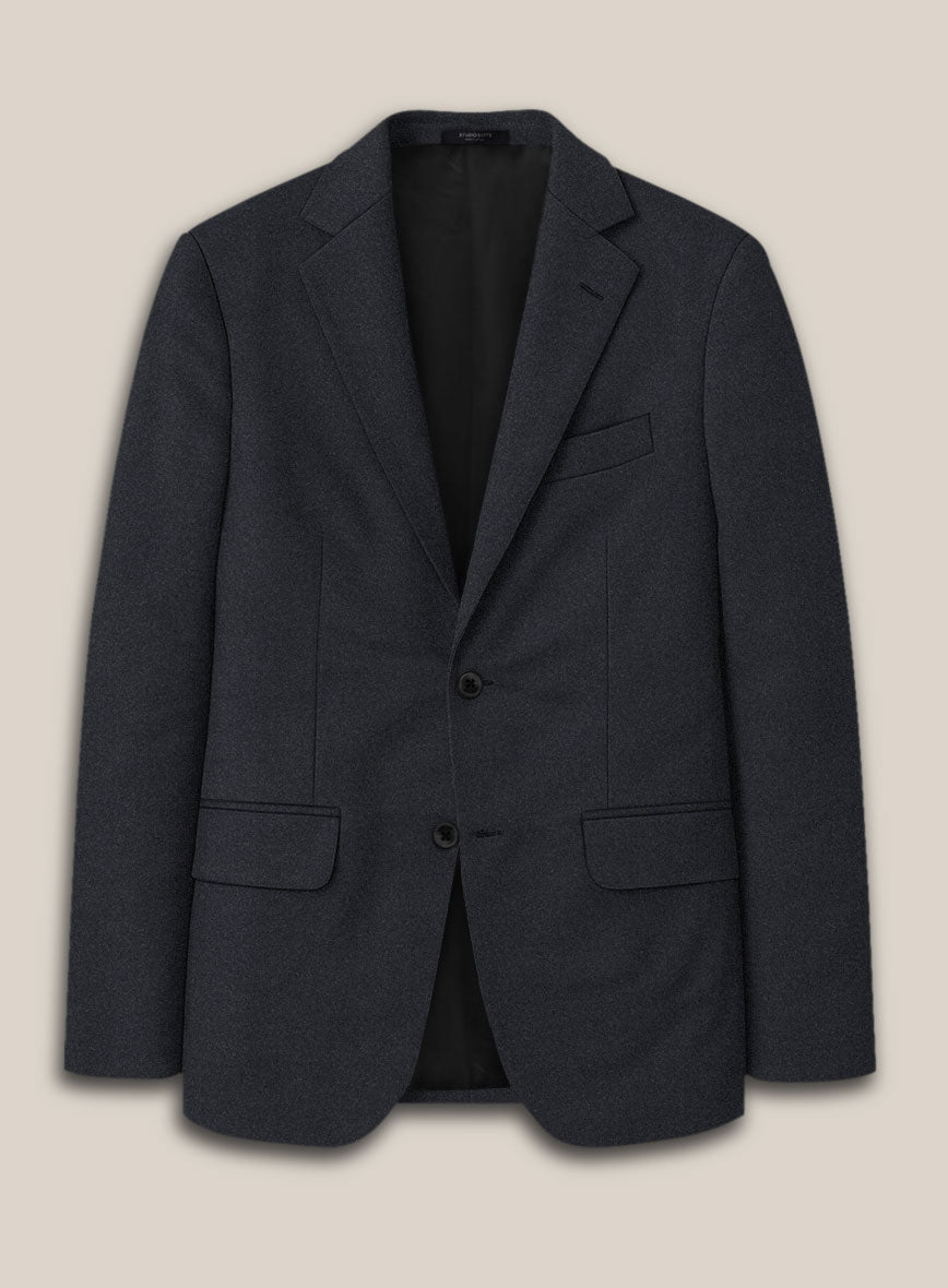 Scabal Sapphire Dark Gray Wool Jacket - StudioSuits
