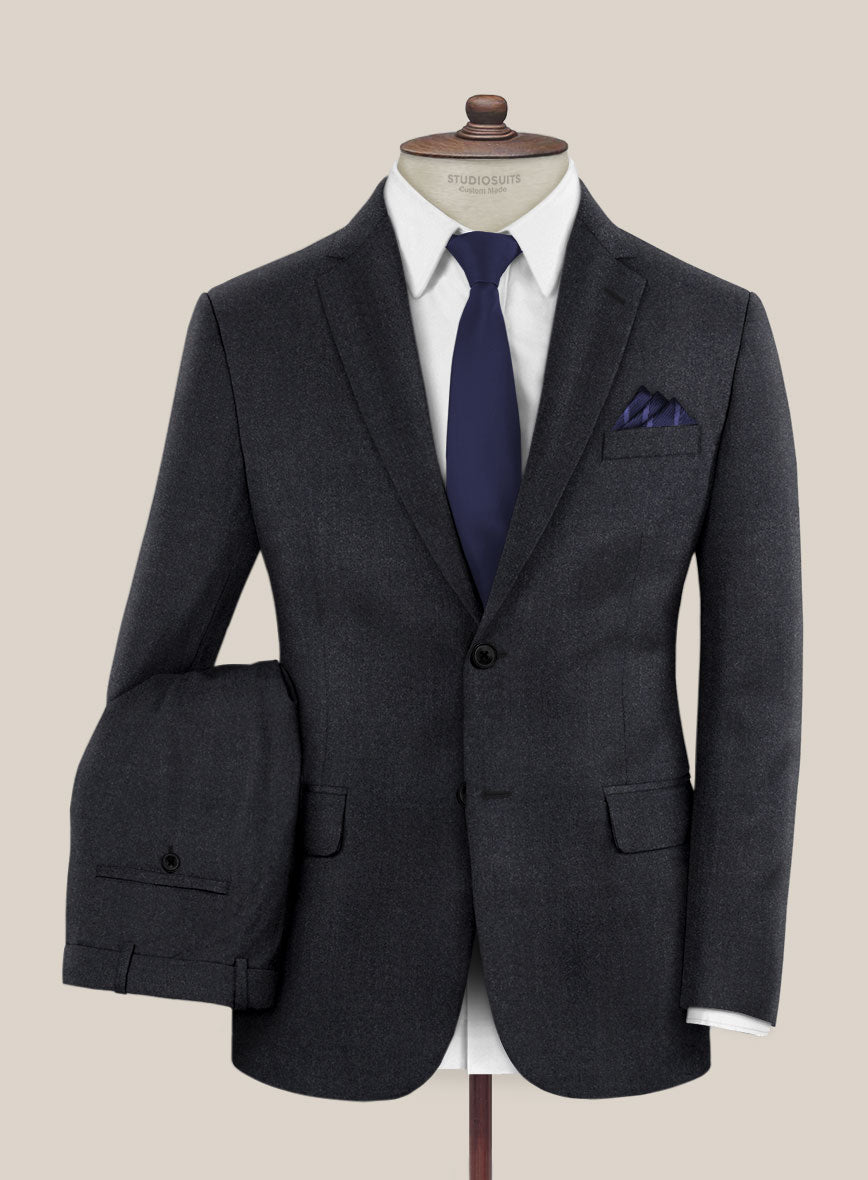 Scabal Sapphire Dark Gray Wool Suit - StudioSuits