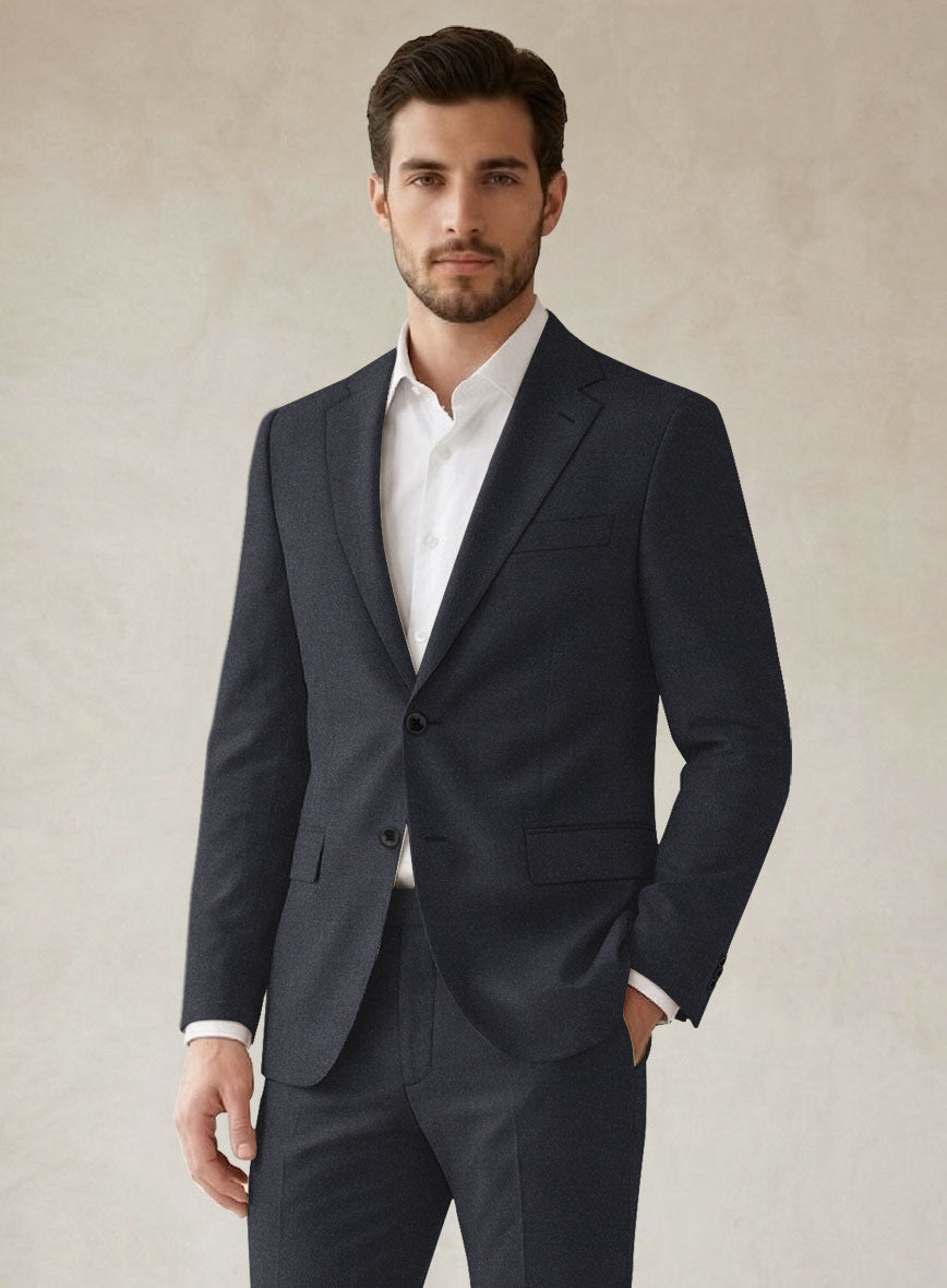 Scabal Sapphire Dark Gray Wool Suit - StudioSuits