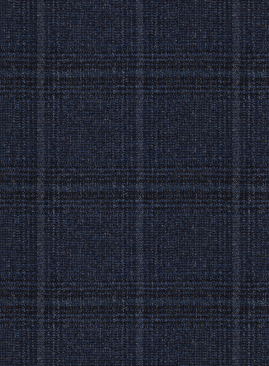 Scabal Sapphire Glen Blue Wool Suit - StudioSuits