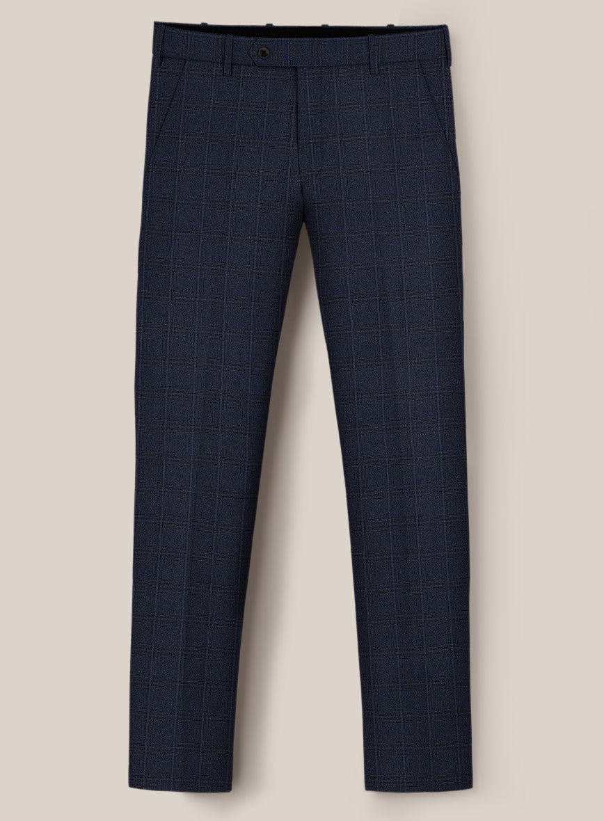 Scabal Sapphire Glen Blue Wool Suit - StudioSuits