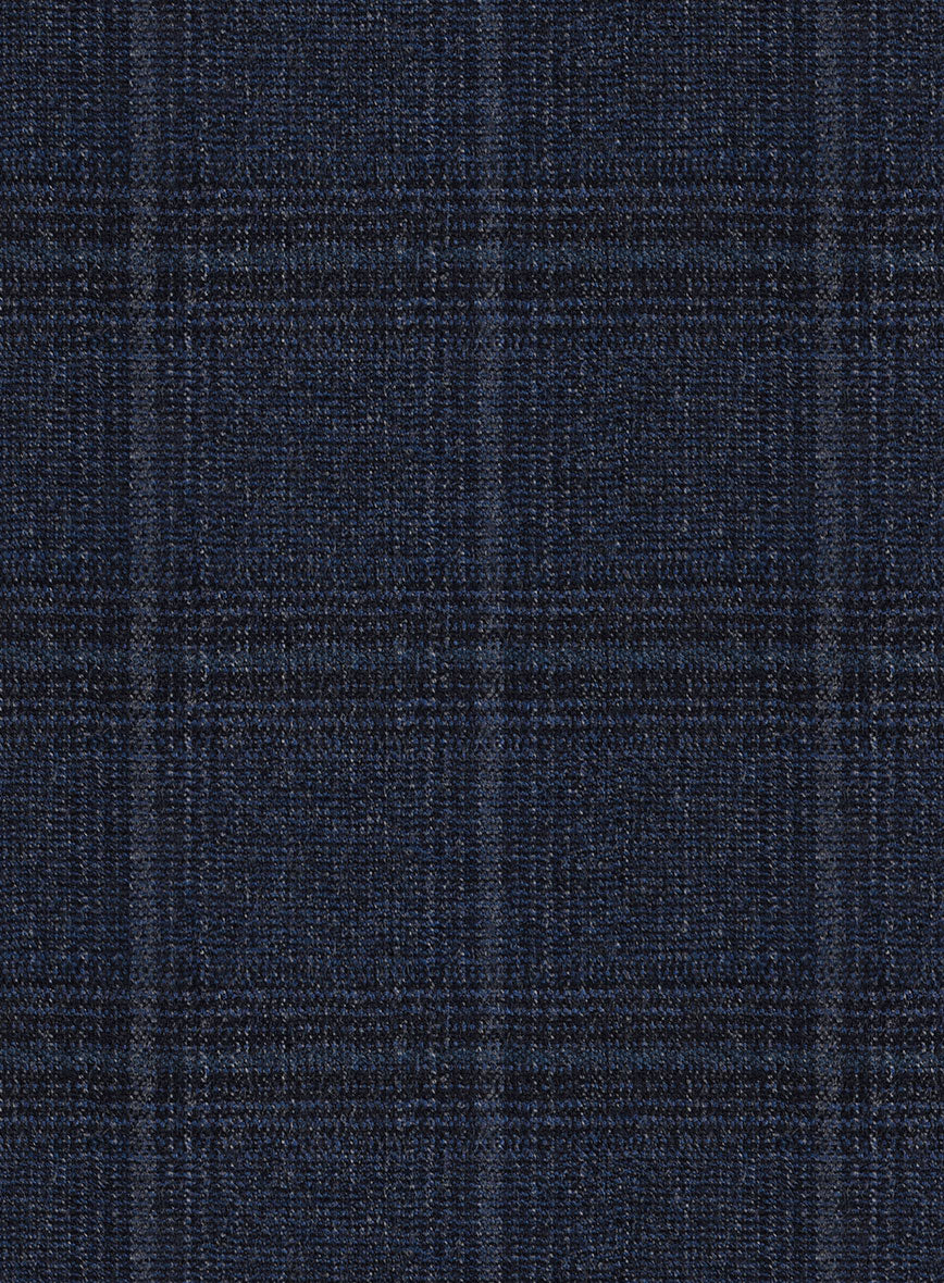 Scabal Sapphire Glen Blue Wool Suit - StudioSuits