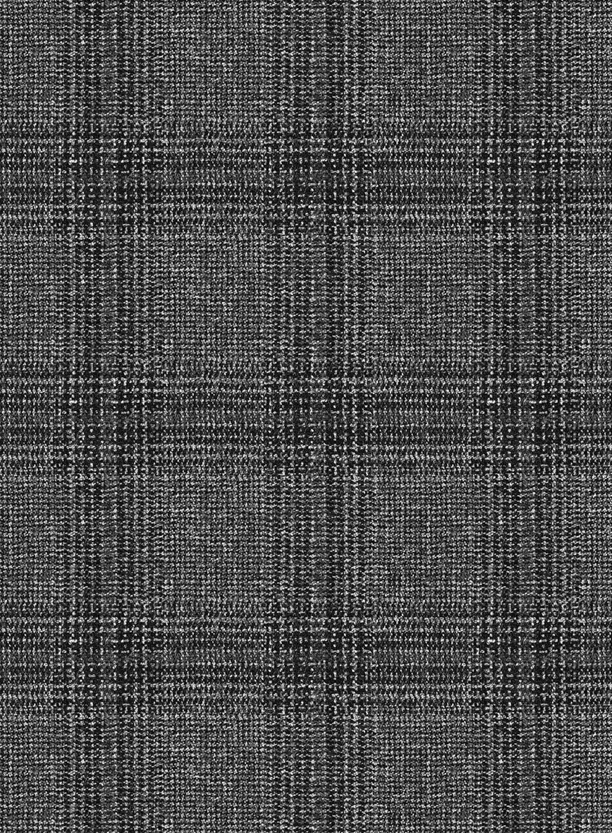 Scabal Sapphire Glen Gray Wool Jacket - StudioSuits