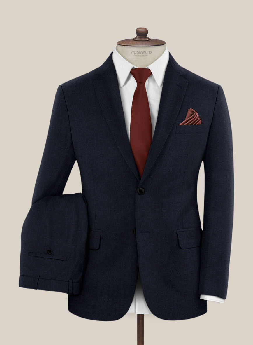 Scabal Sapphire Herringbone Blue Wool Suit - StudioSuits
