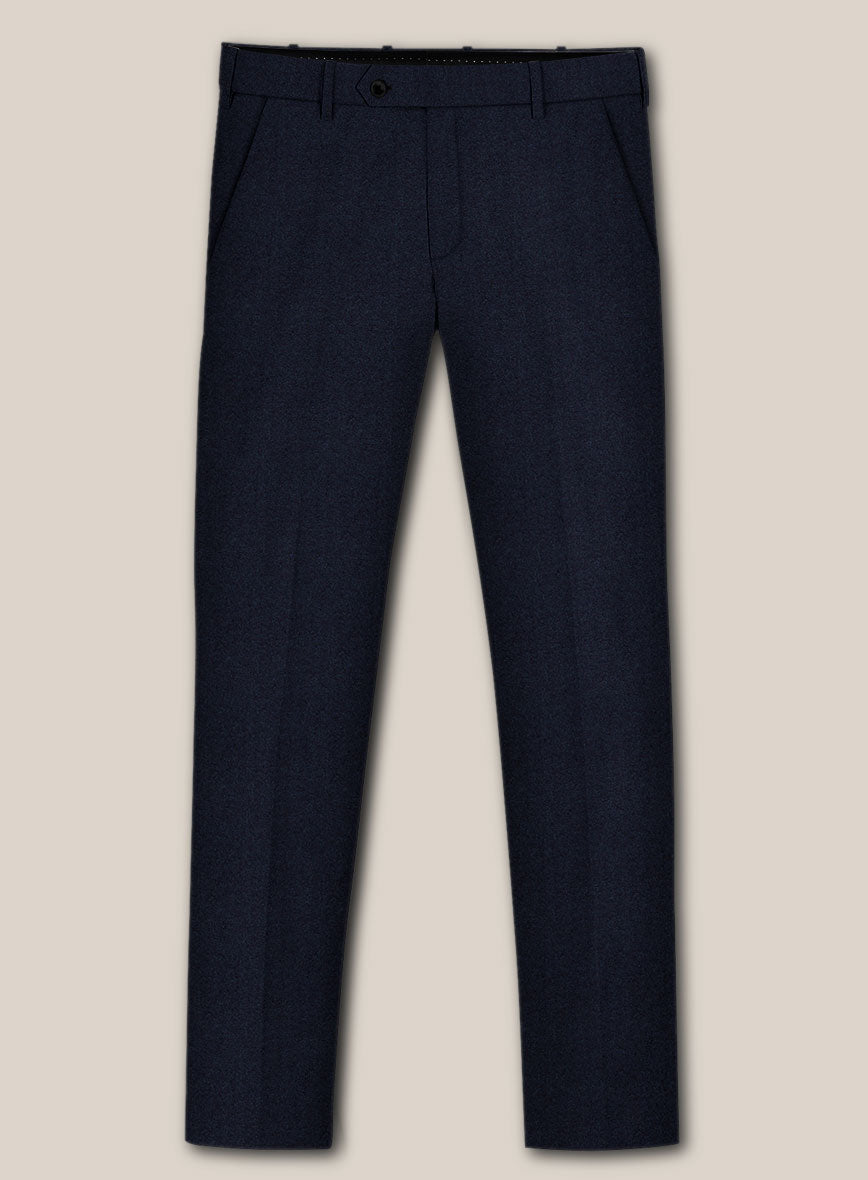 Scabal Sapphire Herringbone Blue Wool Suit - StudioSuits