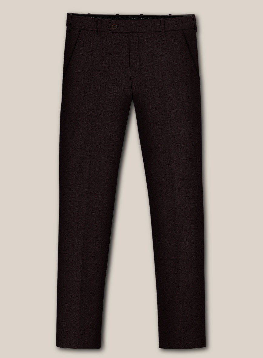 Scabal Sapphire Herringbone Wine Wool Suit - StudioSuits