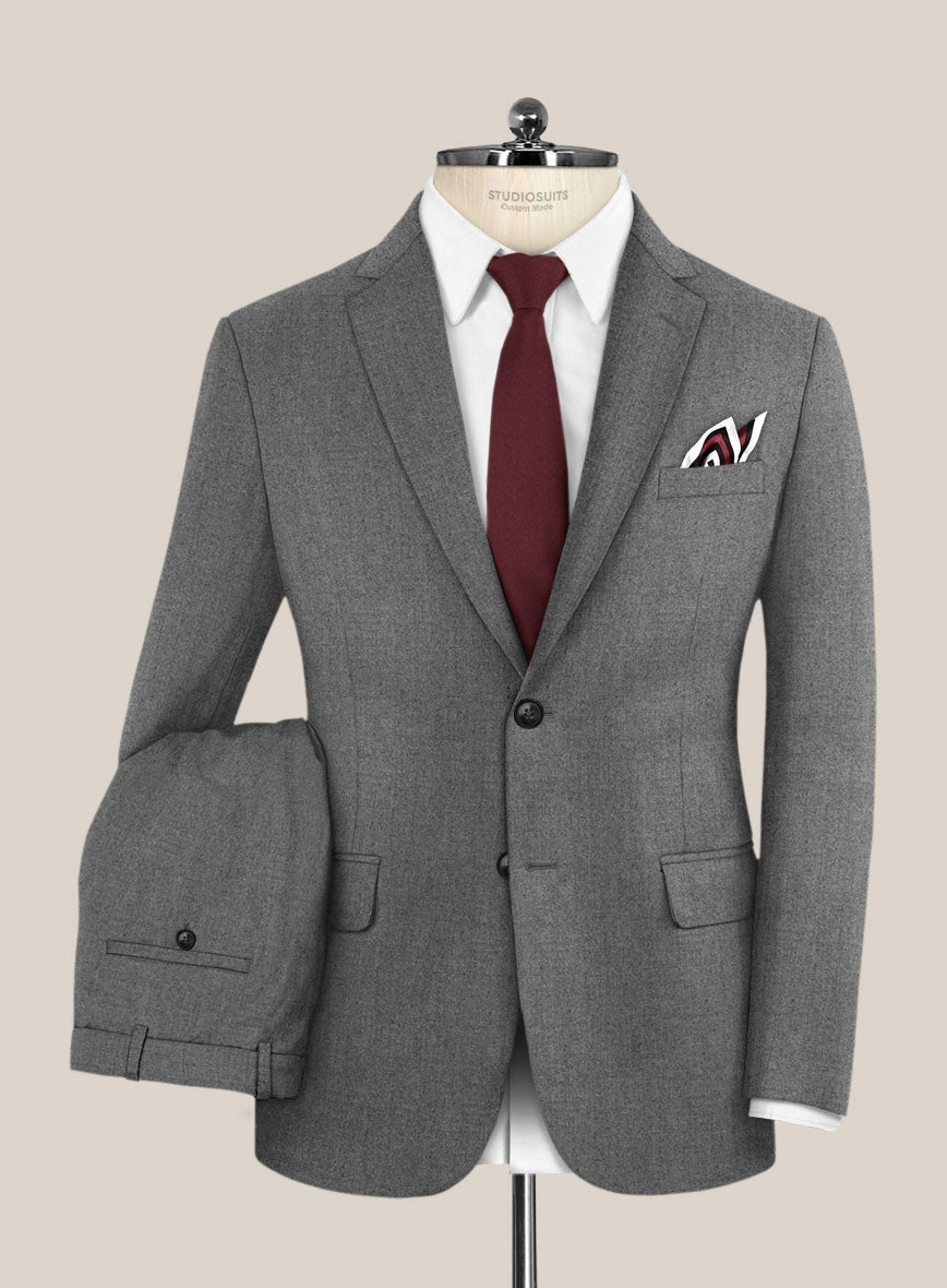 Scabal Sapphire Light Gray Wool Suit - StudioSuits