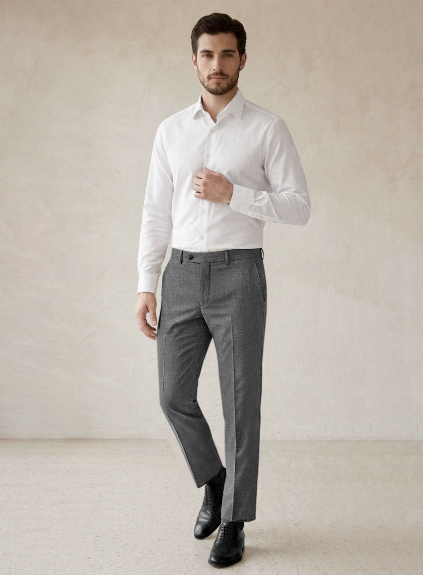 Scabal Sapphire Light Gray Wool Suit - StudioSuits