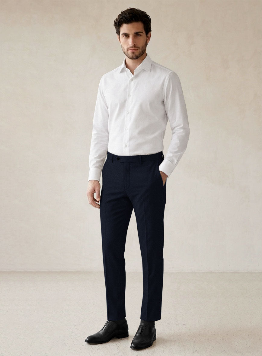 Scabal Sapphire Navy Blue Wool Suit - StudioSuits