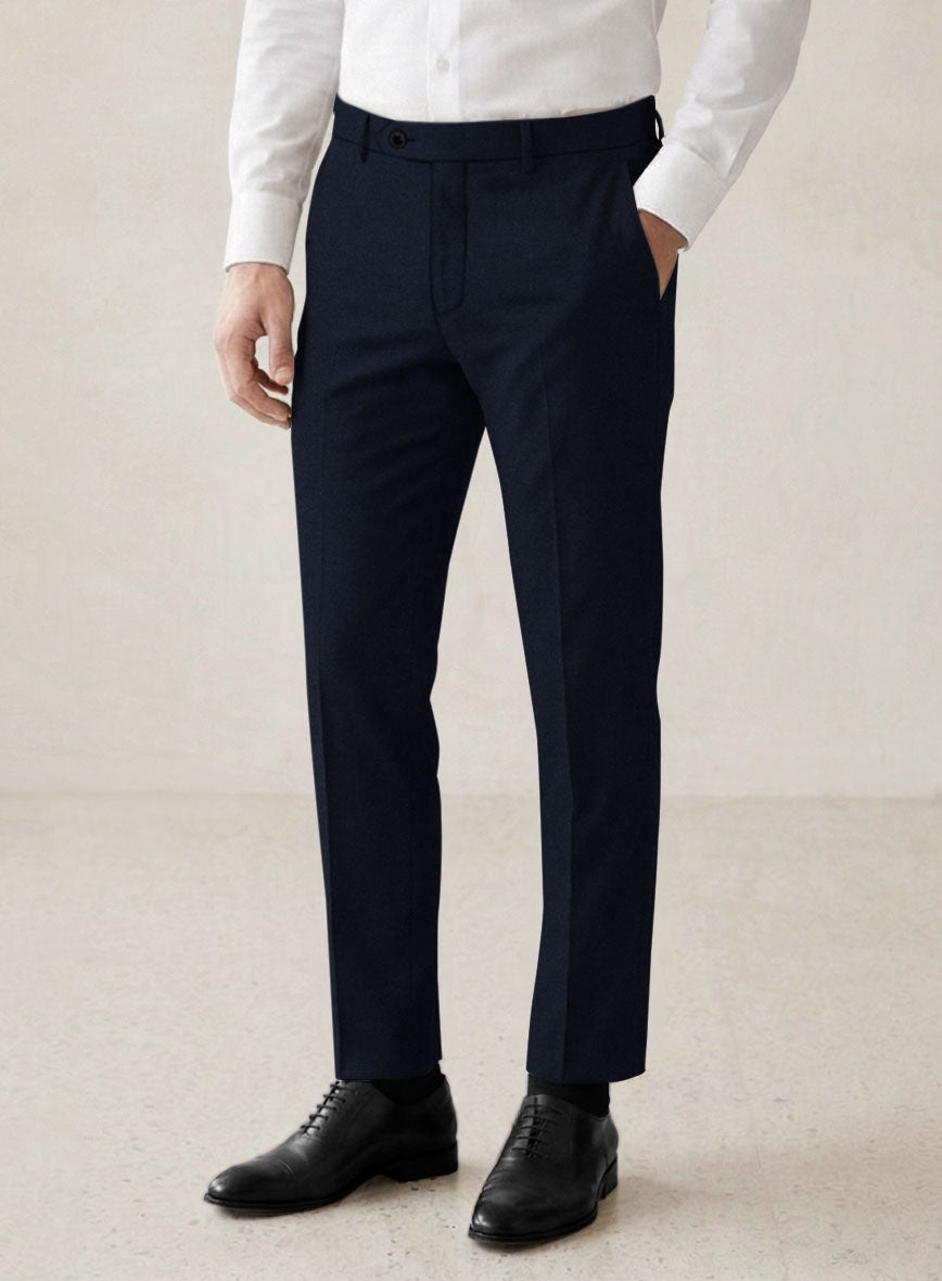 Scabal Sapphire Navy Blue Wool Suit - StudioSuits