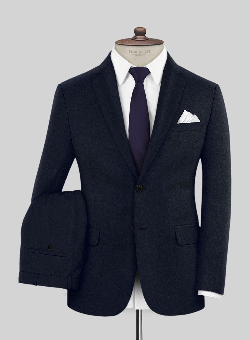 Scabal Sapphire Navy Blue Wool Suit - StudioSuits