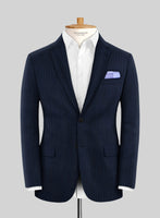 Scabal Sapphire Pinstripe Blue Wool Jacket - StudioSuits