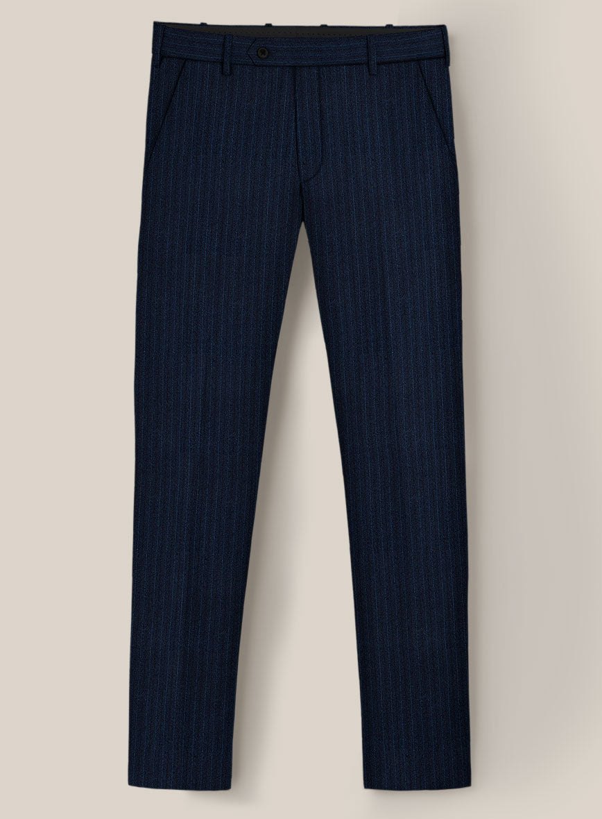 Scabal Sapphire Pinstripe Blue Wool Suit - StudioSuits