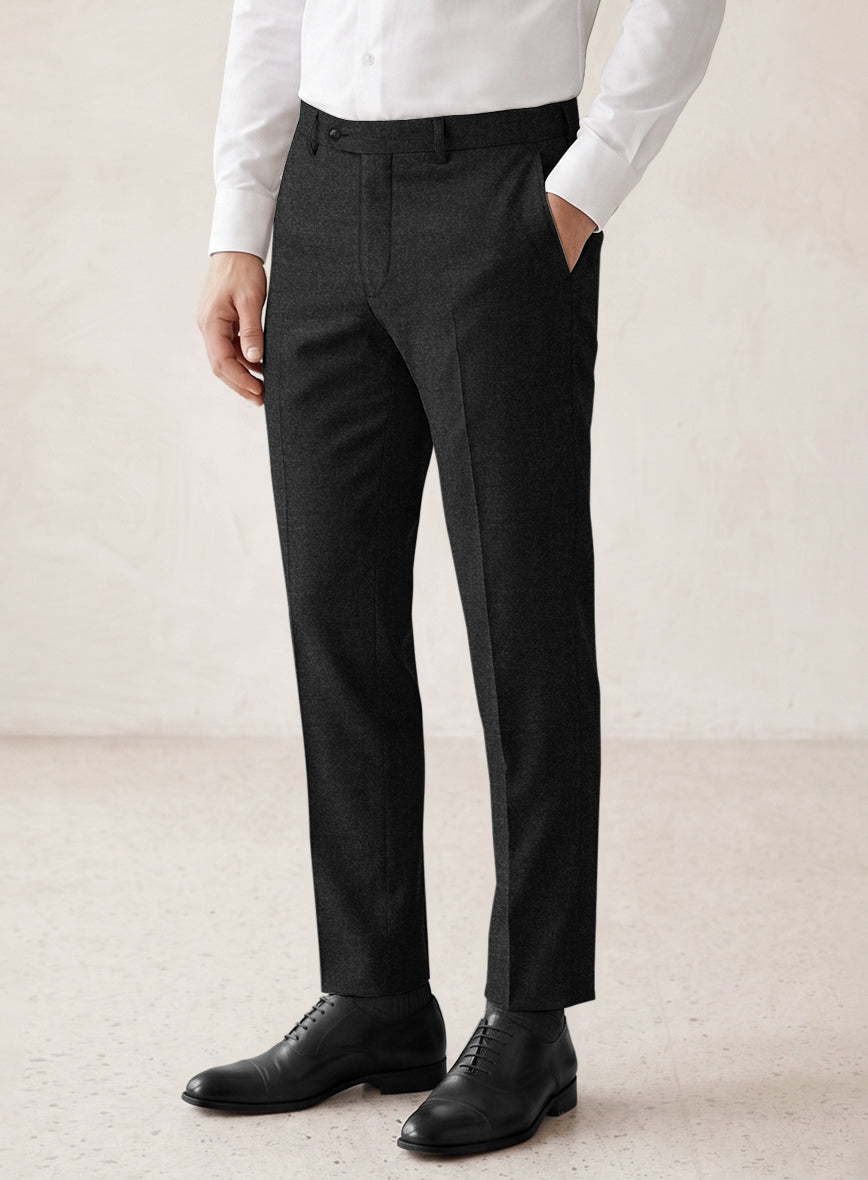 Scabal Sapphire Xelo Gray Wool Pants - StudioSuits